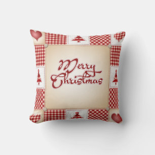 Coussin de patchwork de Joyeux Noël
