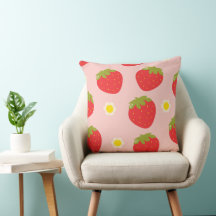 Coussin de pâte de fraise rose | Mignon anime kawa