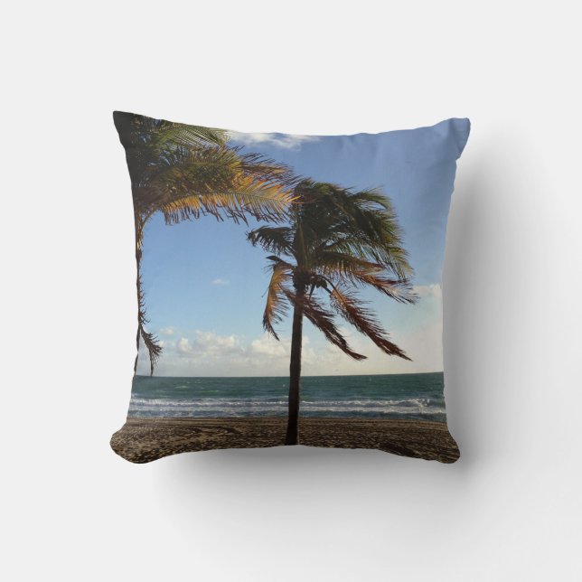 Coussin de paumes de plage de Fort Lauderdale (Recto)