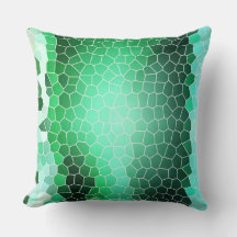 Coussin de peau verte