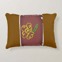 coussin de peinture de fleurs