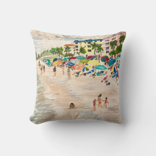 coussin de peinture "Fort Myer's Beach"