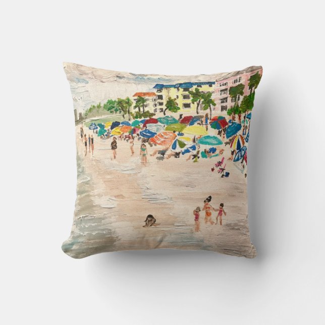 coussin de peinture "Fort Myer's Beach" (Recto)