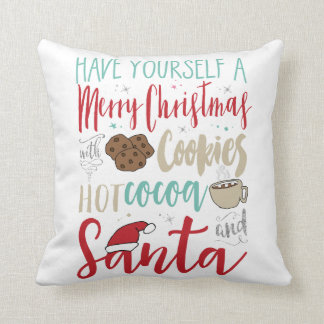 Coussin de Père Noël de biscuits de Noël