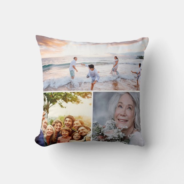 « Coussin de photo de famille personnalisé – Objet (Recto)