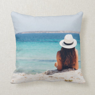Coussin de photo de vue de plage