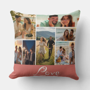 Coussin de photo personnalisé Collage Couple AMOUR