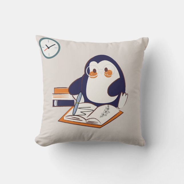 Coussin de pingouin créatif - Art adorable en acti (Recto)