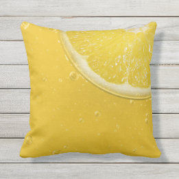 Coussin de piscine extérieure citron jaune