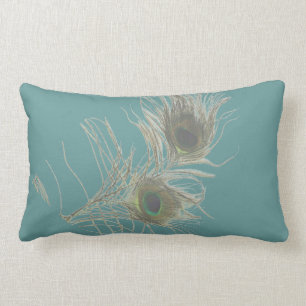 Coussin de plume de paon