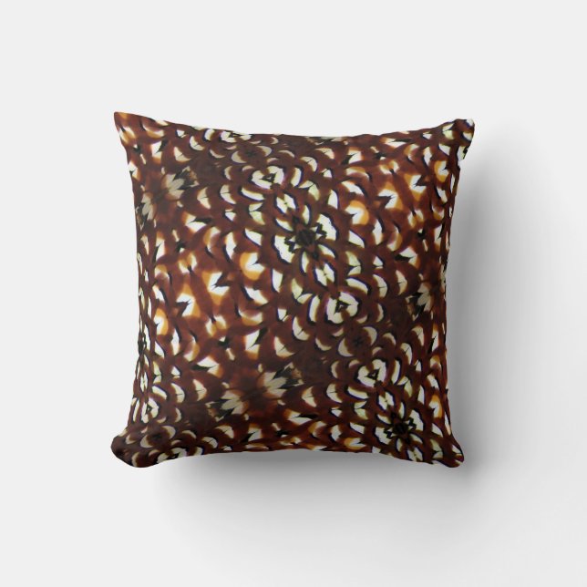 Coussin de plumes Brown de Pheasant Reeve (Recto)