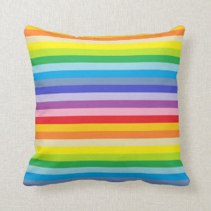 Coussin De plus larges rayures d'un arc-en-ciel de spectre