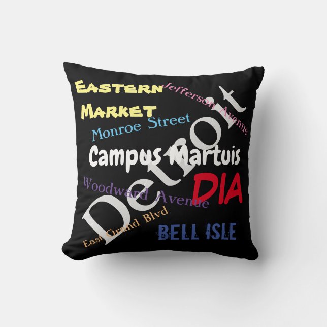 Coussin de point de repère de Detroit (Recto)