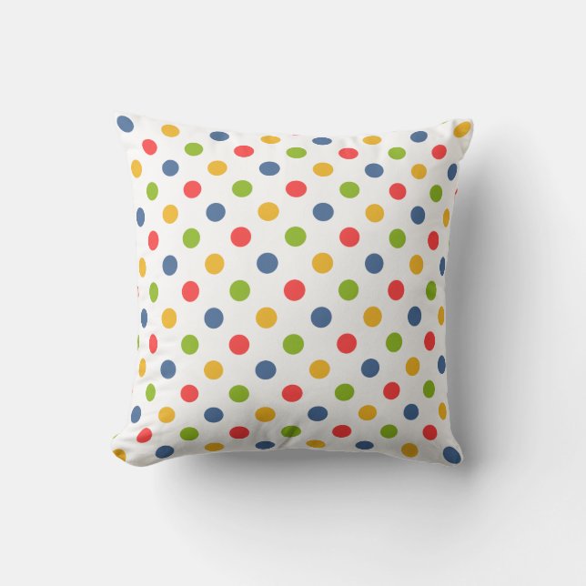 coussin de points colorés "Retour à l'école" (Recto)