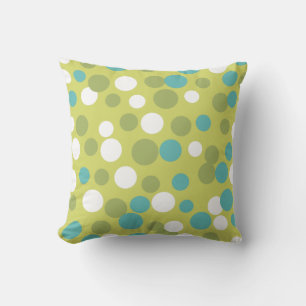 Coussin de points de chaux turquoise