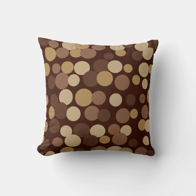 Coussin de points de galets Brown (Recto)
