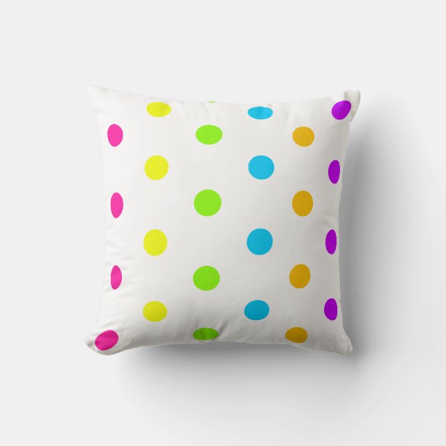Coussin de points Neon Polka (Recto)