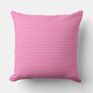 Coussin de points polka réversible rose/orange