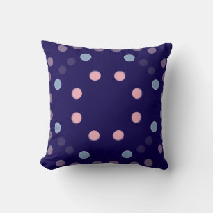 Coussin de points Polka violet
