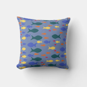 Coussin de poisson coloré Poussin