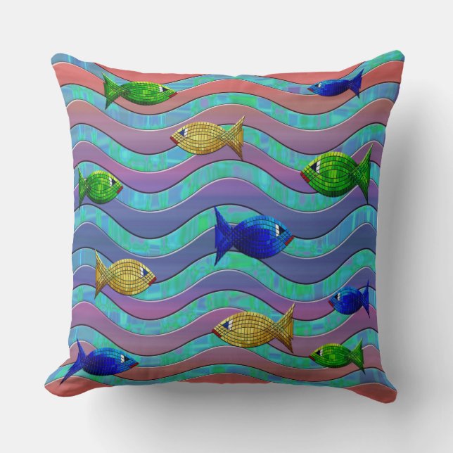 coussin de poisson en mosaïque (Recto)