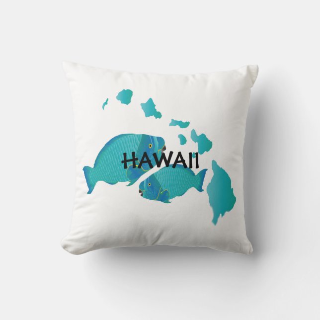Coussin de poisson perroquet Hawaii (Recto)