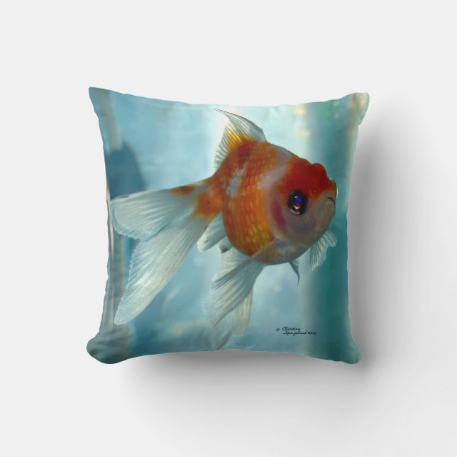 Coussin de poisson rouge de Pearlscale Oranda (Recto)