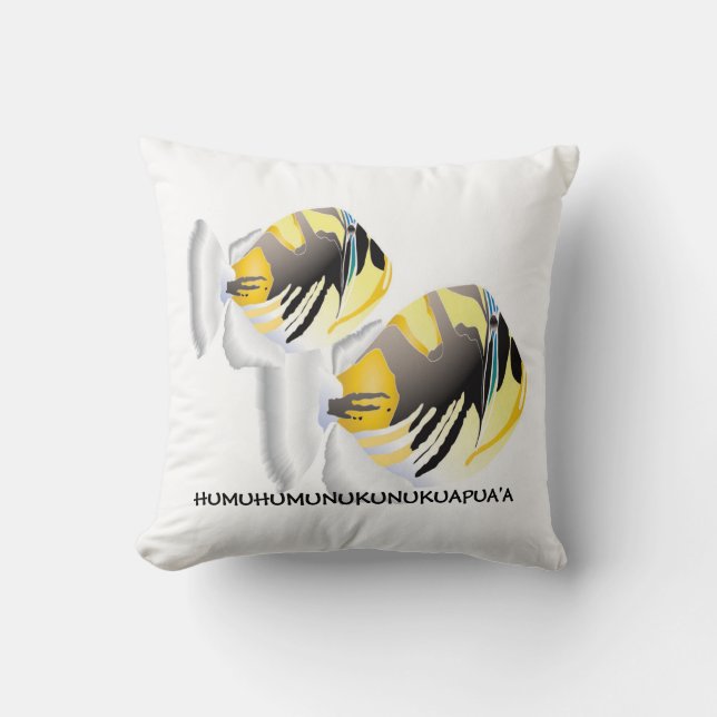Coussin de poissons de déclencheur d'Hawaï (Recto)