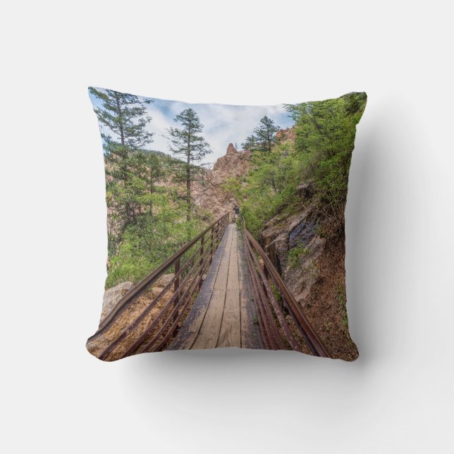 Coussin de polyester de Seven Falls Walkway Bridge (Recto)