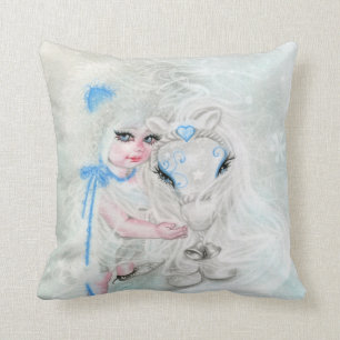 Coussin de poney de fille de Chibi du pays des