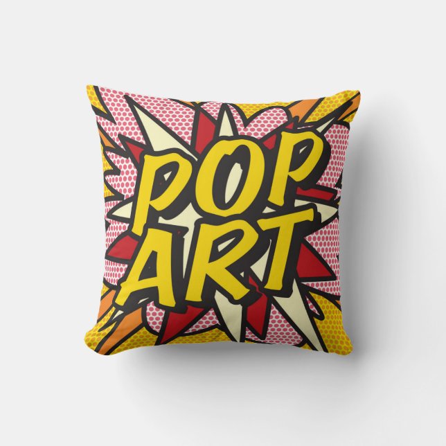 Coussin de POP ART de bande dessinée WHAM! (Recto)