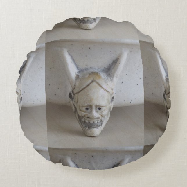 Coussin de pot de bonsaïs de masque de diable (Devant)