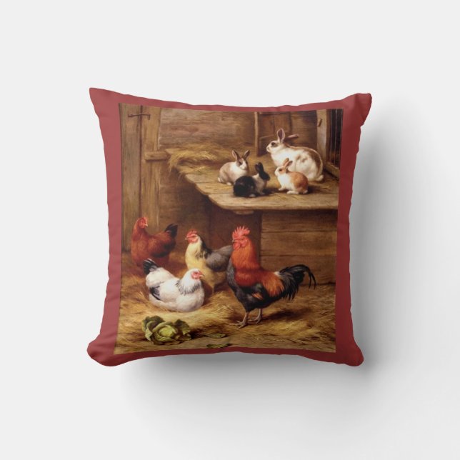 Coussin de poulet de poules de coq de lapin (Recto)