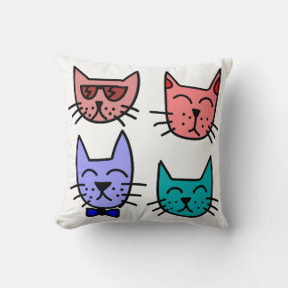 Coussin de quatre chats Cool
