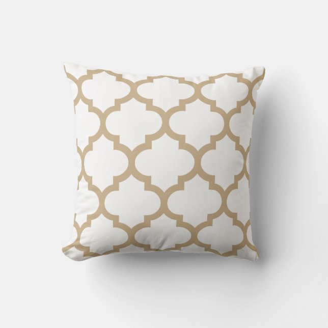 Coussin de Quatrefoil - brun de sable (Recto)