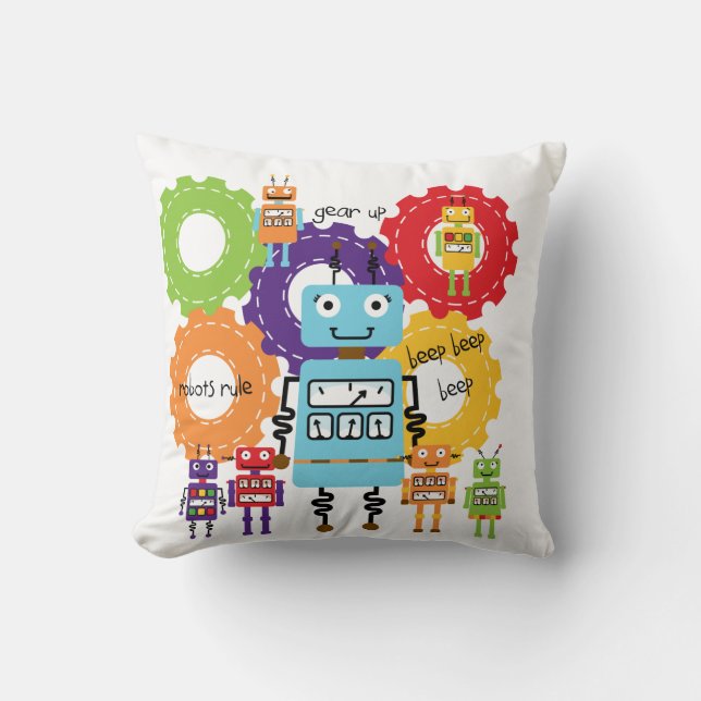 Coussin de règle de robots (Recto)