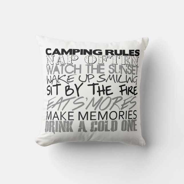 Coussin de règles de camping (Recto)