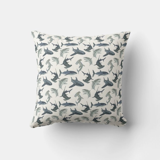 Coussin de requin personnalisé - Coussin océanique (Verso)