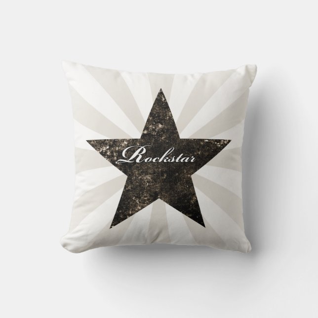 Coussin de Rockstar (textures grunges - obscurité) (Recto)