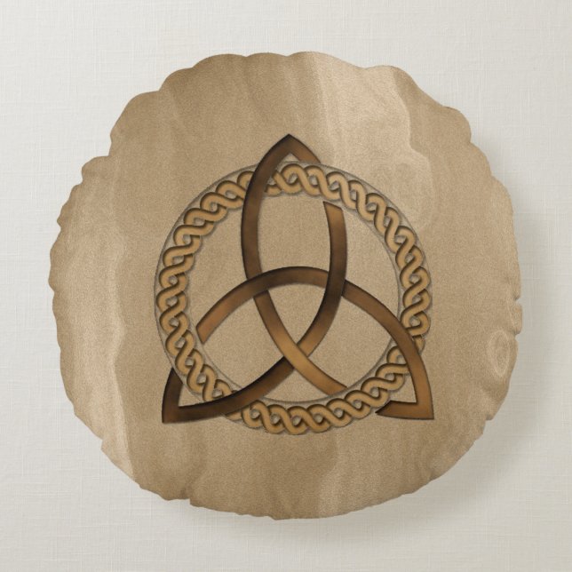 Coussin de ronde de trinité Celtique Triquetra (Devant)