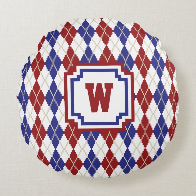 Coussin de ronde du Jacquard Americana (Devant)