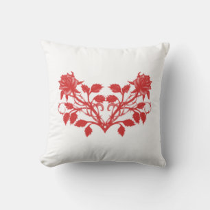 Coussin de roses rouges