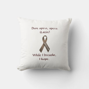 Coussin de ruban Brown de cancer