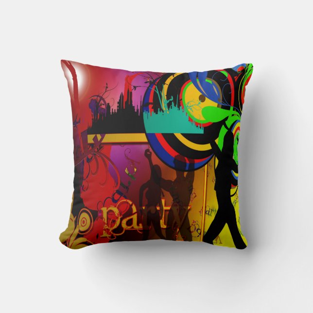 Coussin de scène de la fête de danse (Recto)