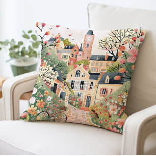 Coussin De Scène Village Charme, Pastel Whimsical
