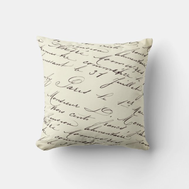 Coussin de script français (Recto)