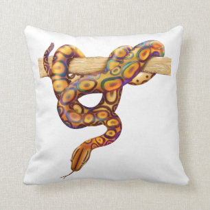 Coussin de serpent de boa d'arc-en-ciel