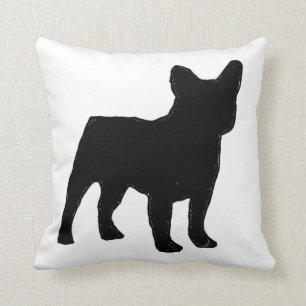 coussin de silhouette de bouledogue français