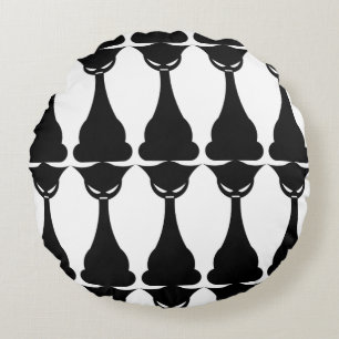 Coussin de silhouette de chat noir gothique