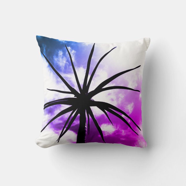 Coussin de silhouette de plante de palmier succule (Recto)